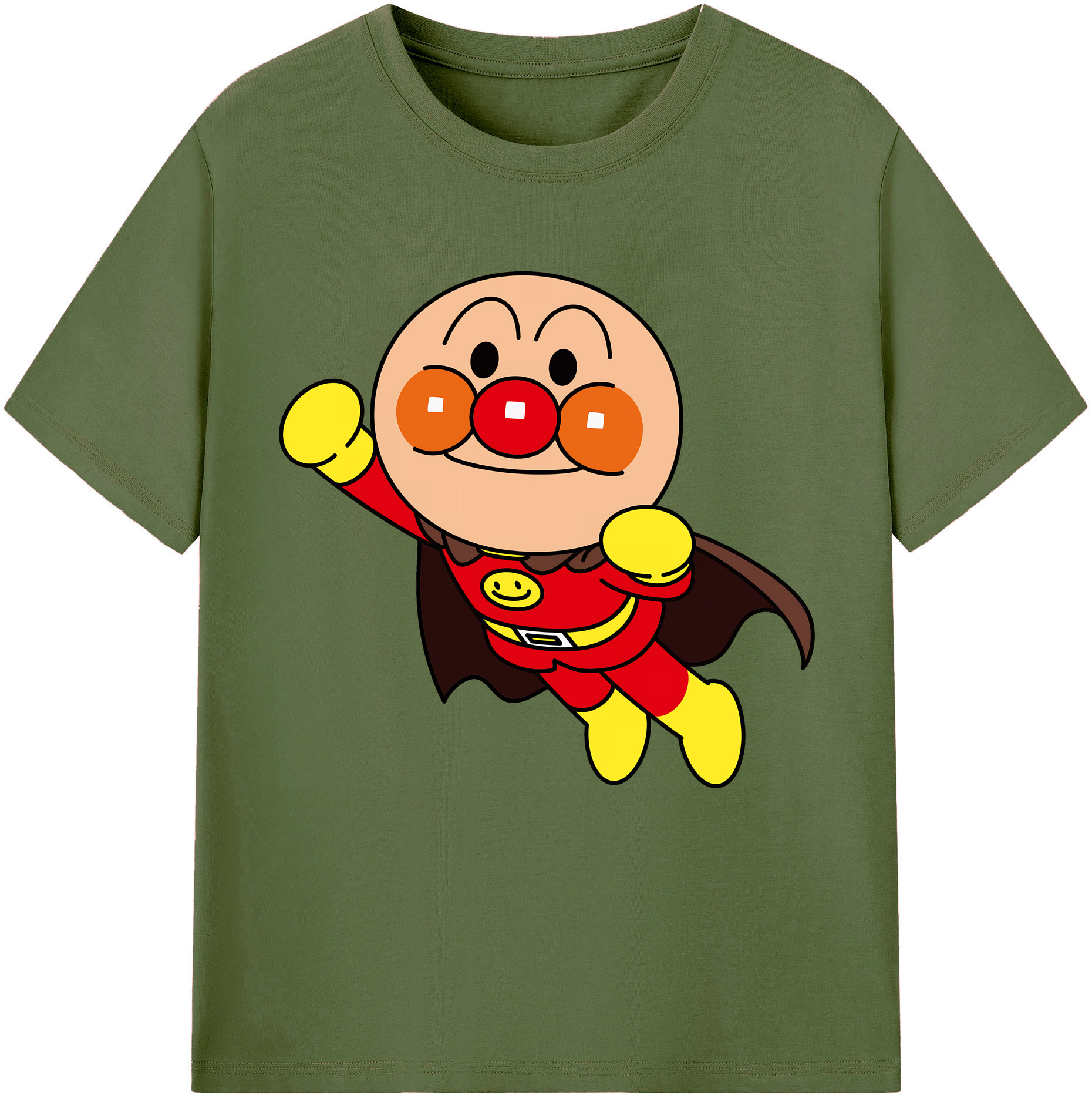 （画像用） アンパンマン Anpanman 綿100％半袖Tシャツ（フロントプリント）